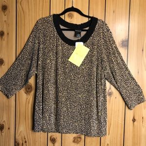 Citiknit animal print blouse